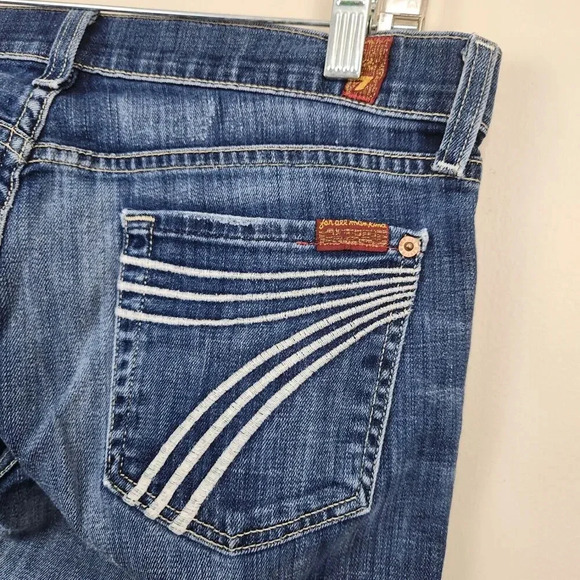 7 For All Mankind Jeans Size 30 Dojo Denim Women's Y2K Low Rise - Picture 6 of 13